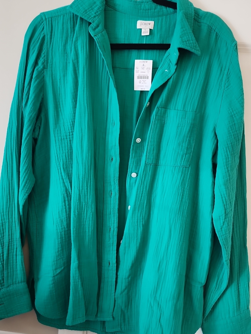 J. Crew Women's Teal Button-Down Shirt